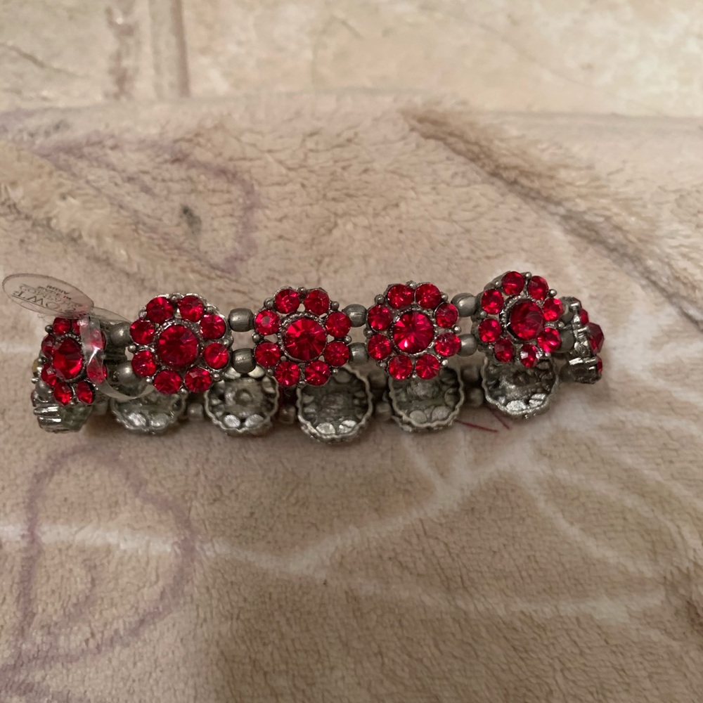 Red floral bracelet